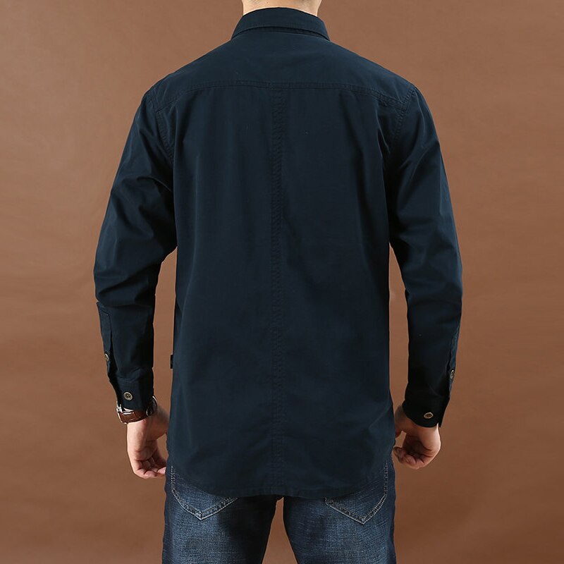 Spring Autumn Oversized Army Tactical Shirt Long Sleeve 100% Cotton Outdoor Sports Military Casual Shirts Hiking Clothing 5XL