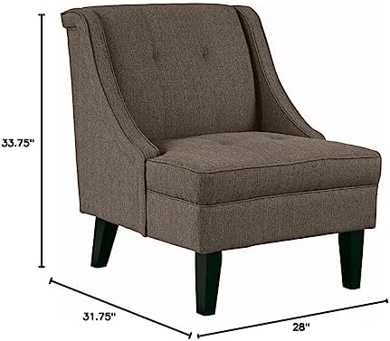 Contemporary Tufted Wingback Accent Chair, Gray