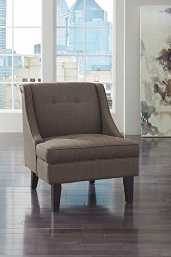Contemporary Tufted Wingback Accent Chair, Gray