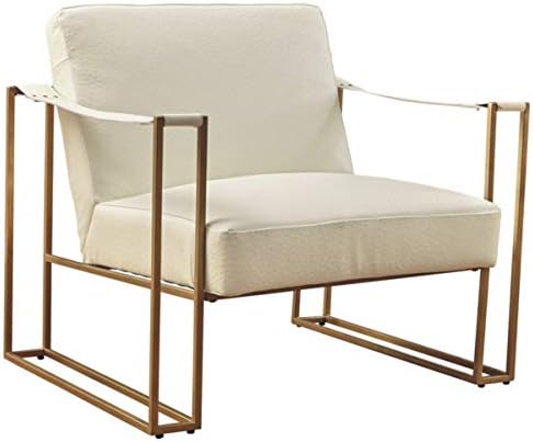 Eclectic Upholstered Accent Chair, Beige & Gold Sillas para barra de cocina Wooden chair Metal chair Outdoor dining chairs Desk